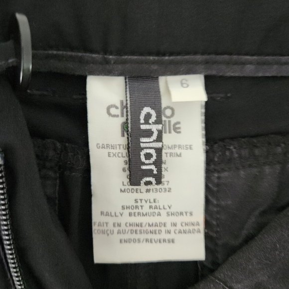 CHLOROPHYLLE rally bermudas shorts stretch black size 6 - Picture 7 of 11